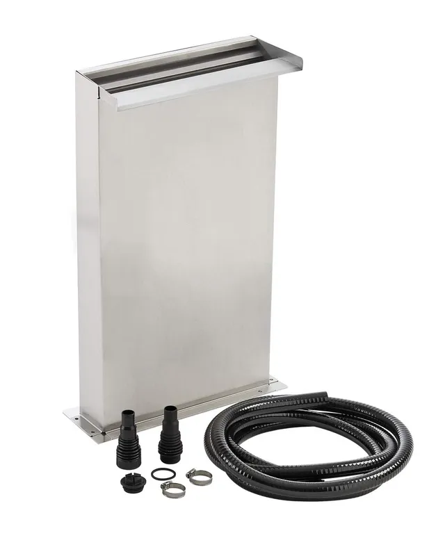 oase-70774-waterfall-kit-30-edelstahl-wasserfall-30-cm-mit-unterbau image 1