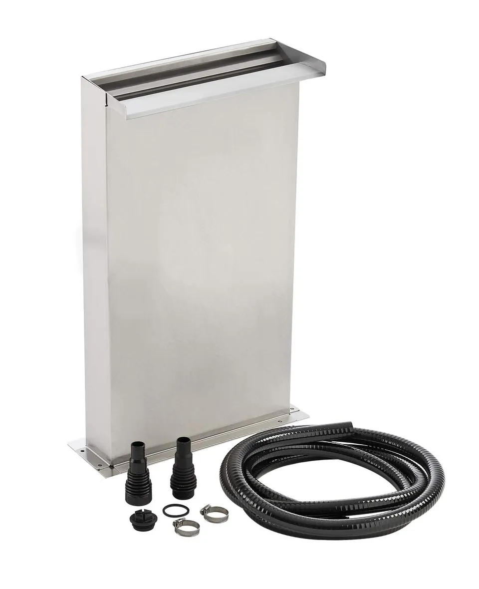 oase-70774-waterfall-kit-30-edelstahl-wasserfall-30-cm-mit-unterbau image 1