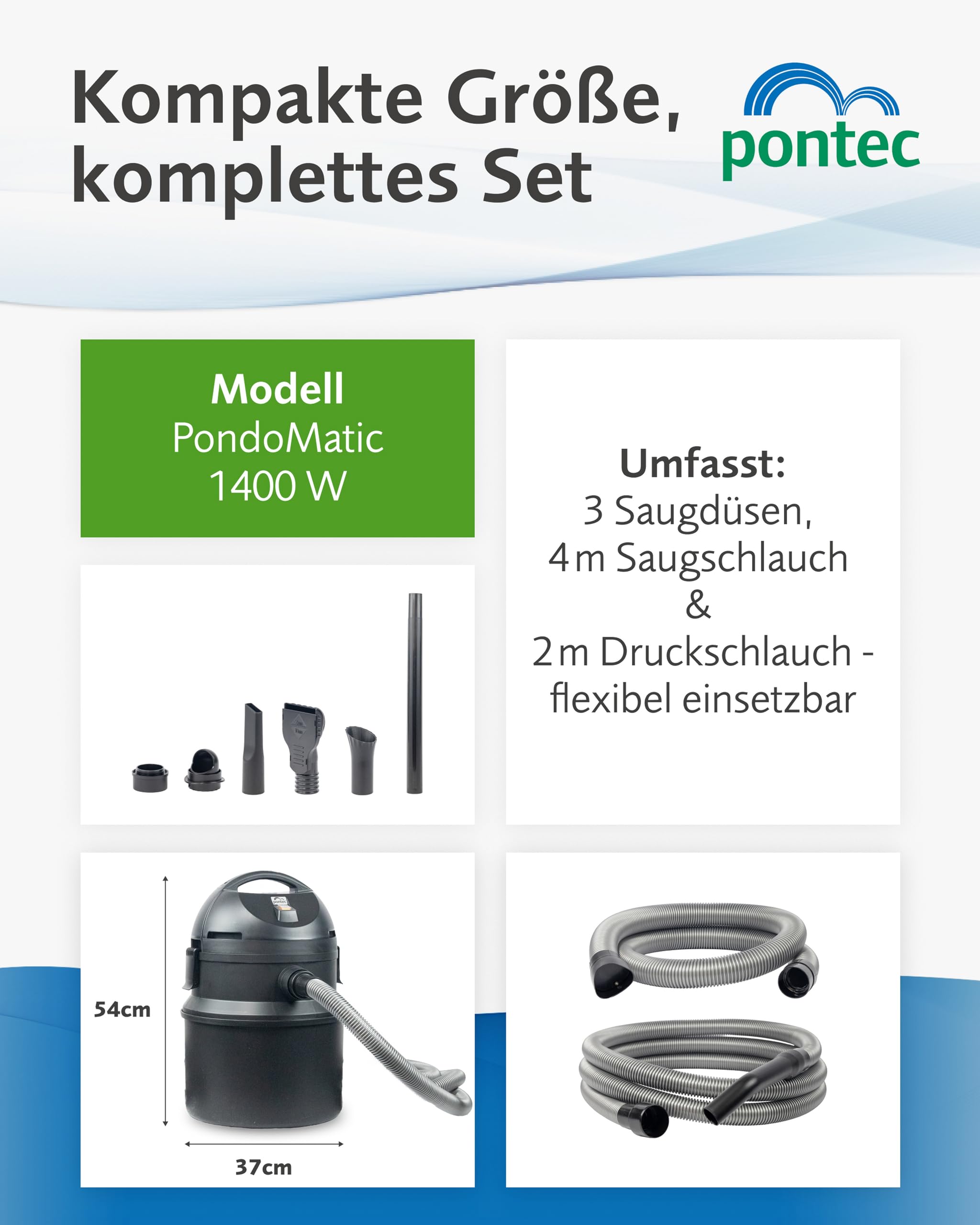 pontec-pondomatic-teichschlammsauger-1400-w-mit-30-l-tank image 7