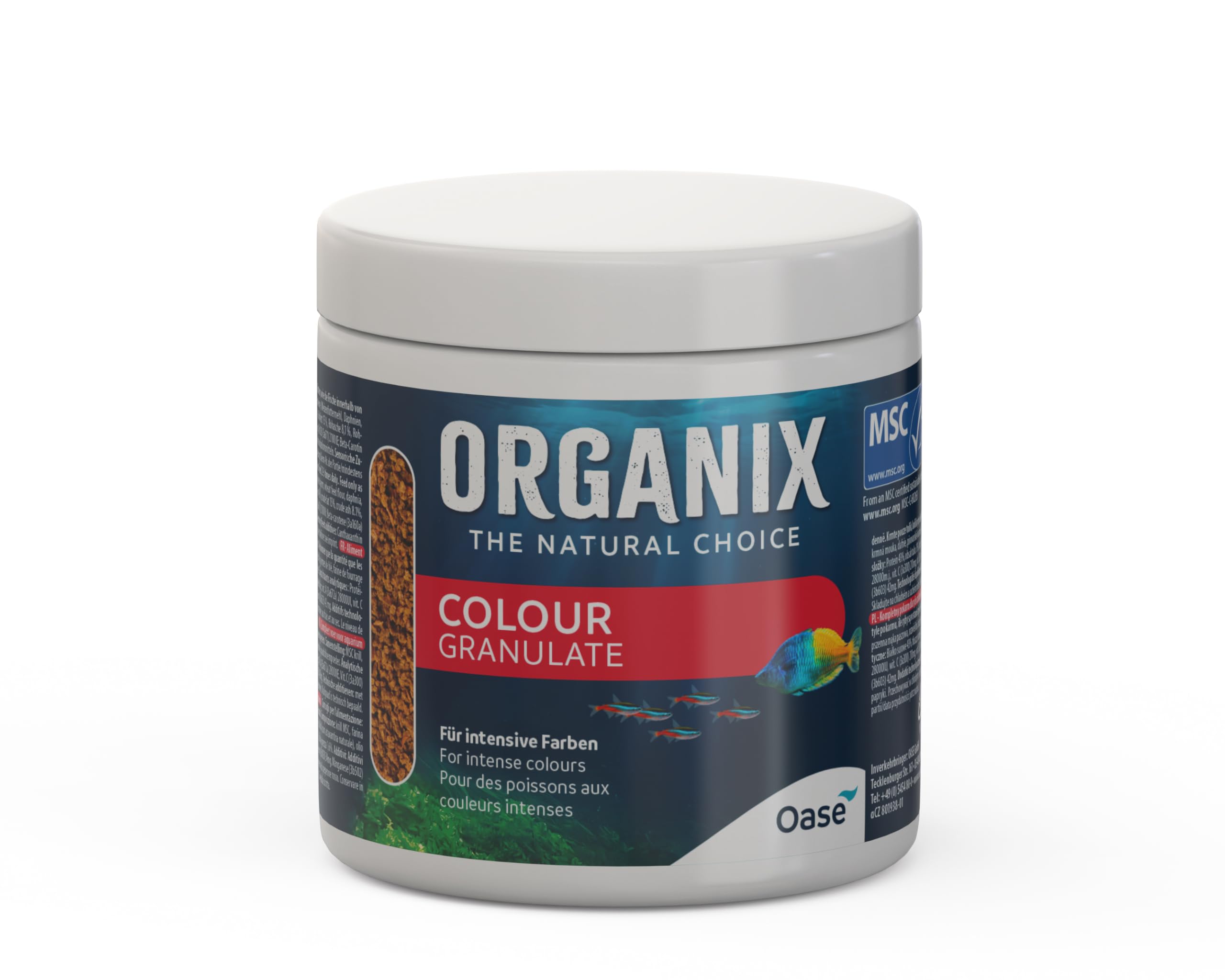oase-organix-colour-granulate-175-ml-msc-fischfutter-granulat-f-r-farbenpracht image 2
