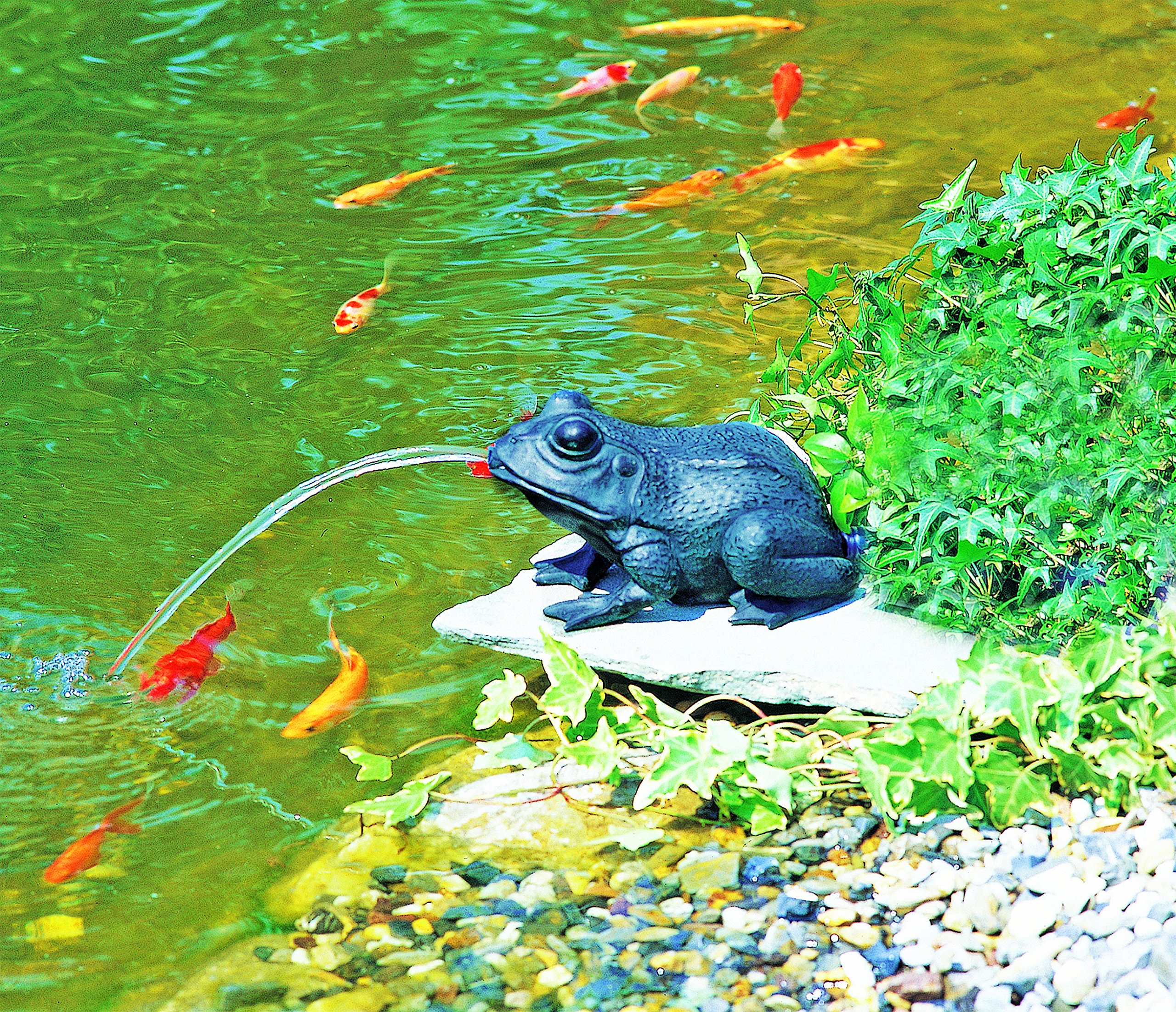 heissner-frosch-wasserspeier-bronze-teichfigur-15-x-23-x-12-cm-aus-polyresin image 2