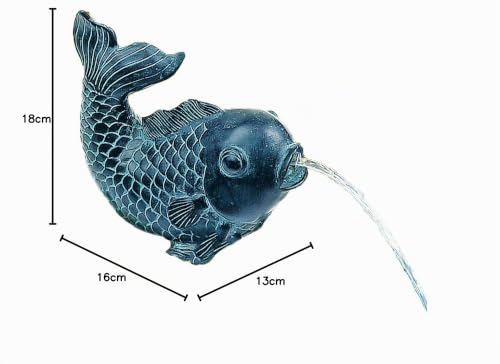 heissner-fisch-wasserspeier-bronze-teichfigur-aus-polyresin-mit-schlauch image 6