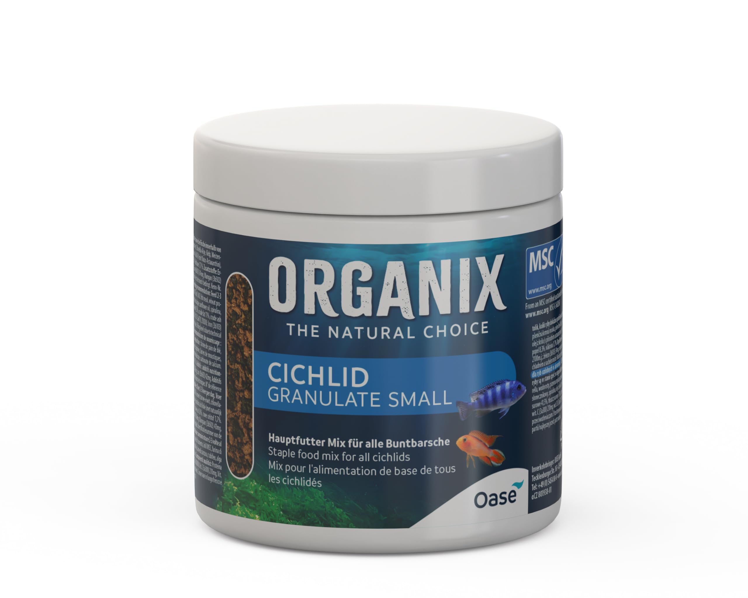 oase-organix-cichlid-granulate-s-250-ml-buntbarsch-futter image 1
