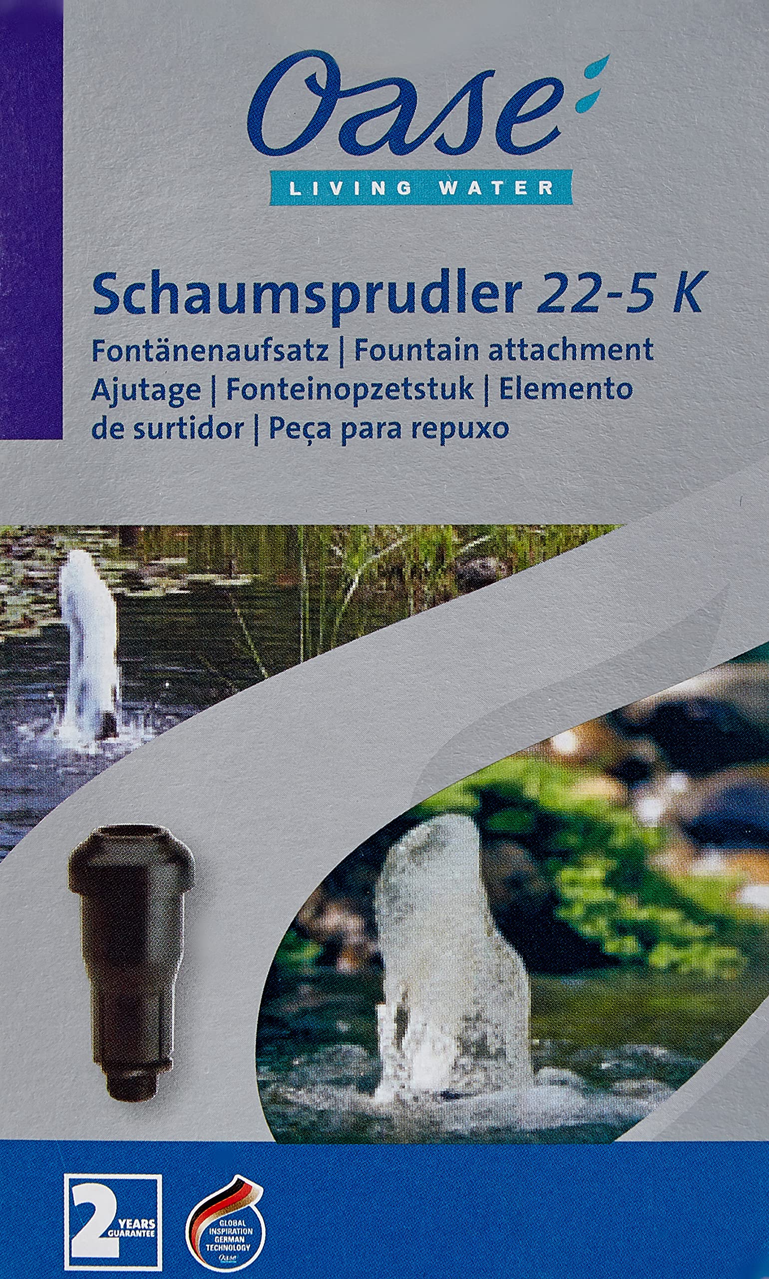 oase-schaumsprudler-22-5k-schwarz-luft-wasser-d-se-1-2-zoll-f-r-aquarius-fountai image 2