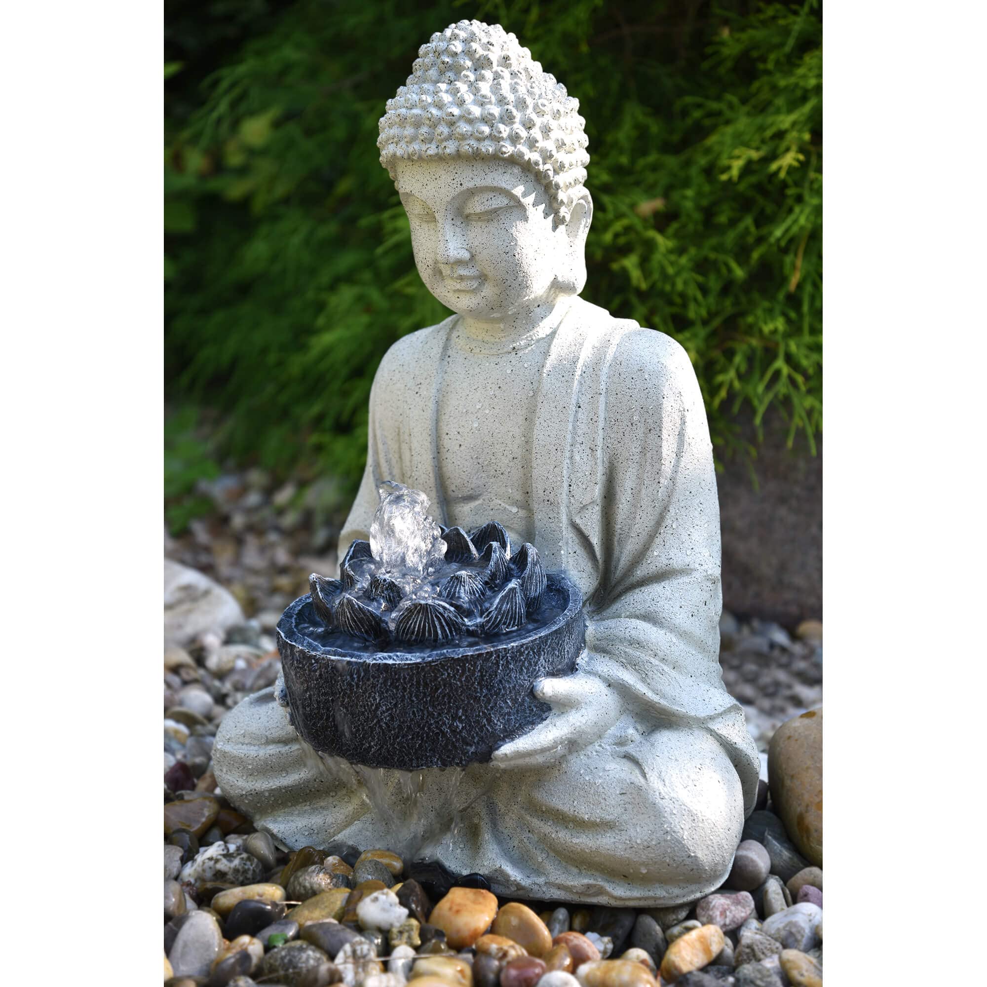 heissner-teichfigur-tempelfigur-wasserspeier-37-x-31-x-50-cm-sandstein-hell image 2
