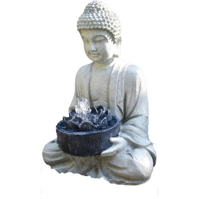 heissner-teichfigur-tempelfigur-wasserspeier-37-x-31-x-50-cm-sandstein-hell image 1