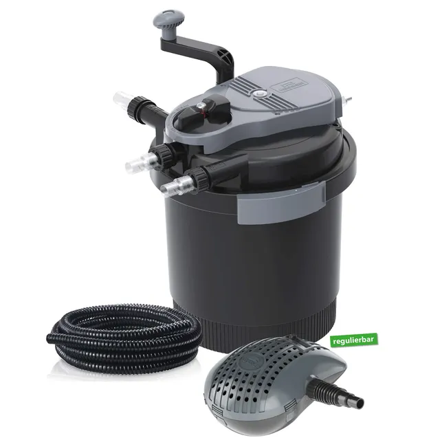 heissner-smartline-druckfilter-set-hlf-4000-00-mit-9w-uvc-eco-pumpe-und-schlauch image 1