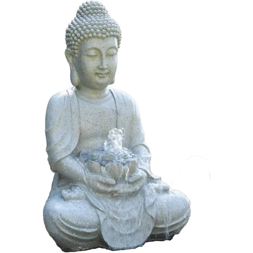 heissner-teichfigur-tempelfigur-wasserspeier-31-x-24-x-48-cm-sandstein-hell image 1