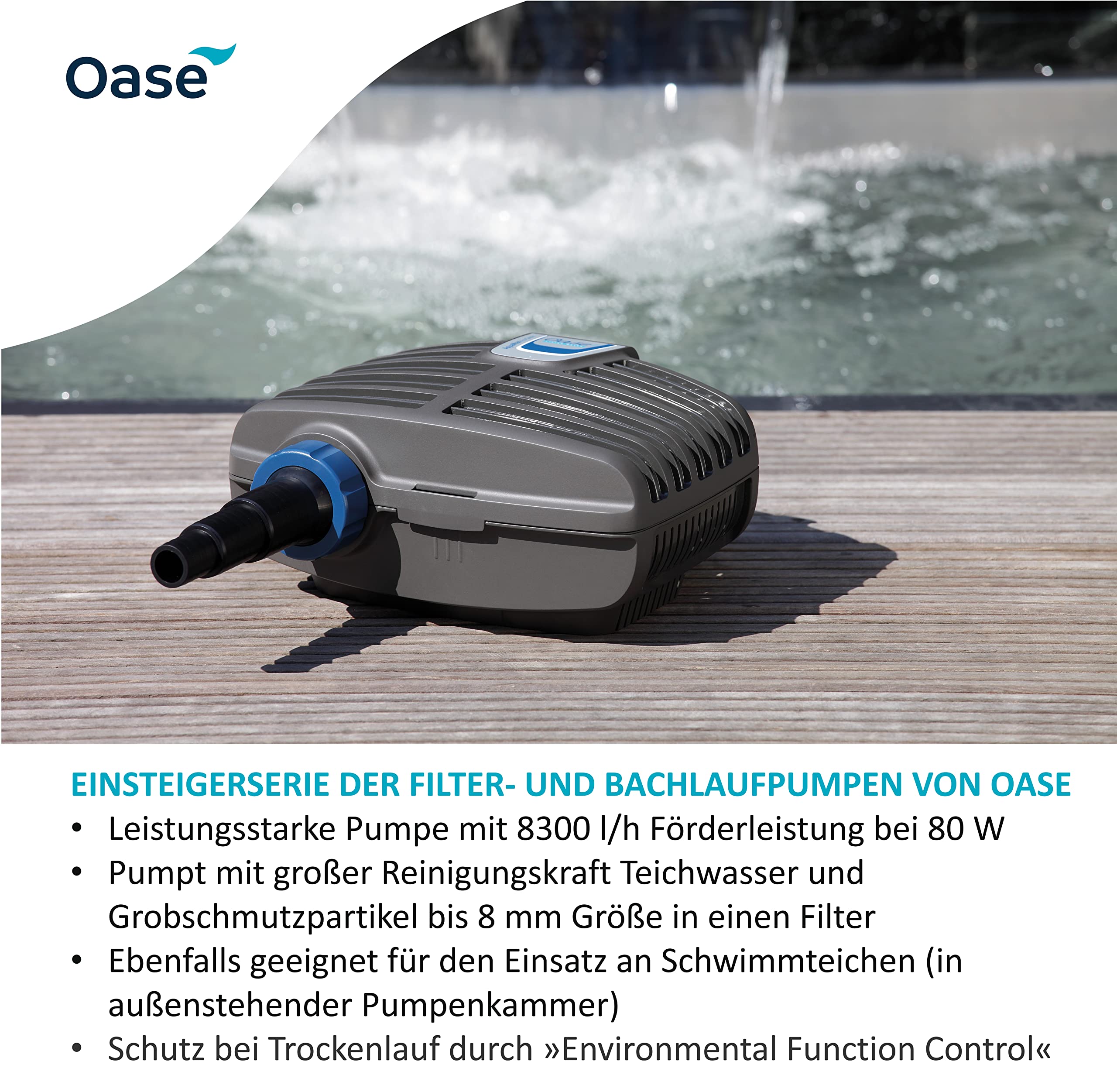 oase-aquamax-eco-classic-8500-filter-und-bachlaufpumpe-8-300-l-h-schwarz image 2
