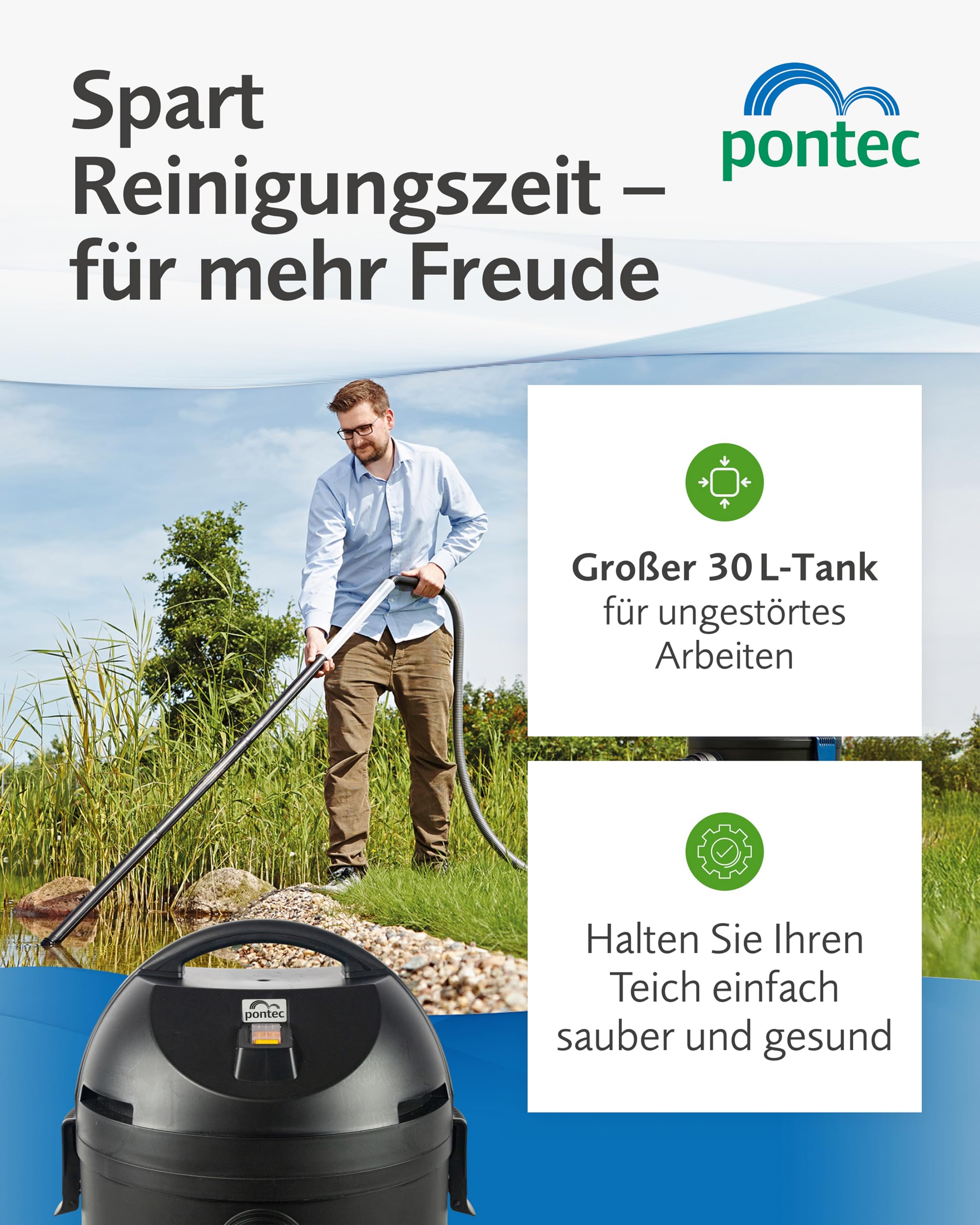pontec-pondomatic-teichschlammsauger-1400-w-mit-30-l-tank image 8