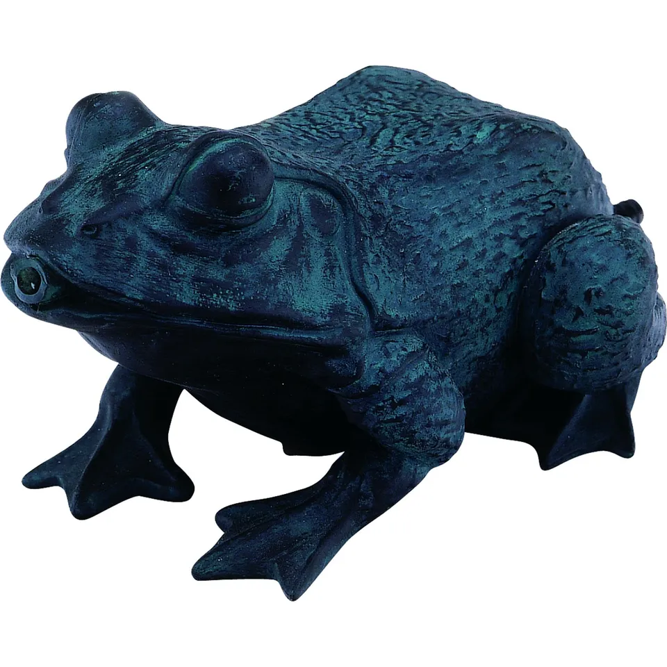 heissner-frosch-wasserspeier-bronze-teichfigur-15-x-23-x-12-cm-aus-polyresin image 1