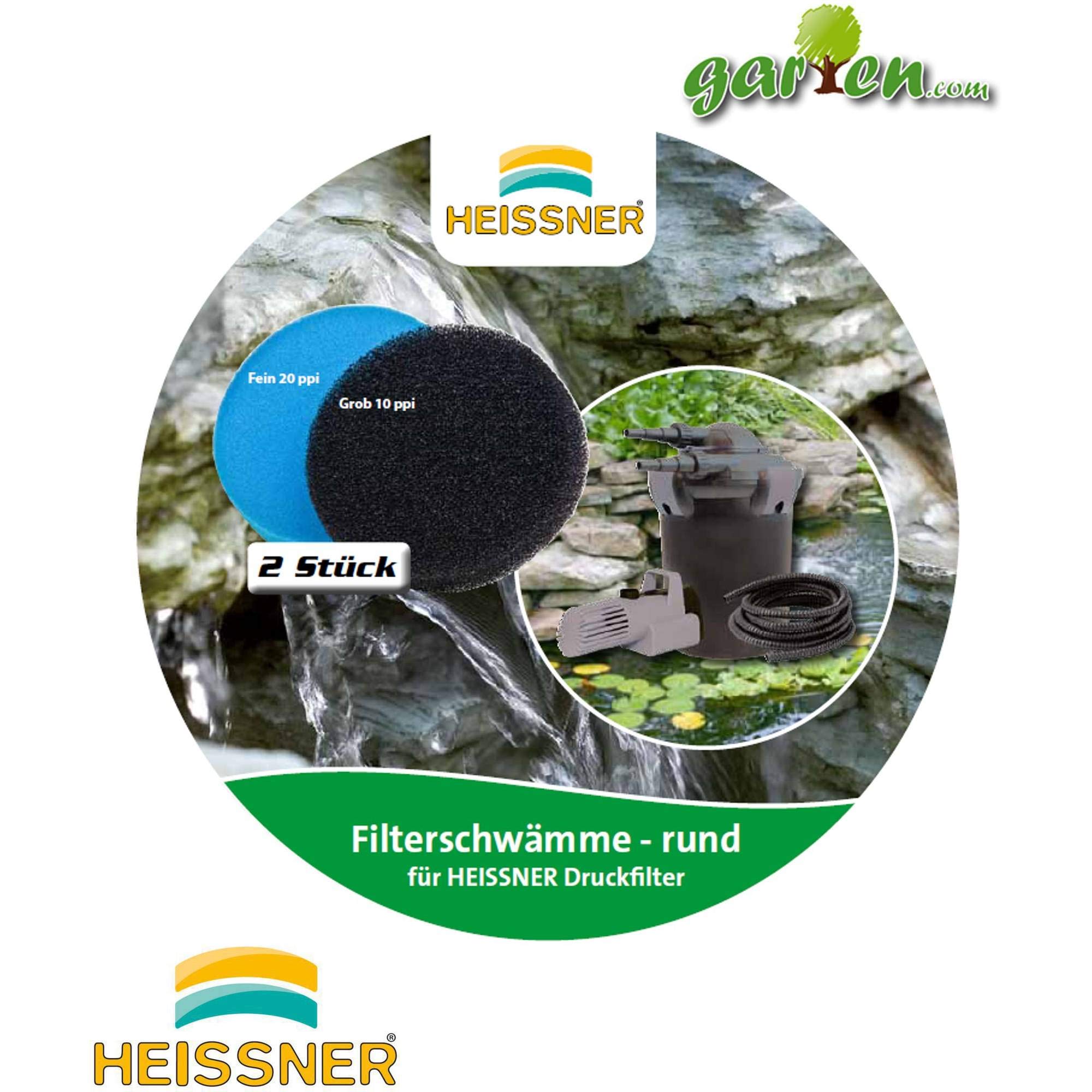 heissner-filterschwamm-rund-225-mm-2er-pack-blau-schwarz image 2