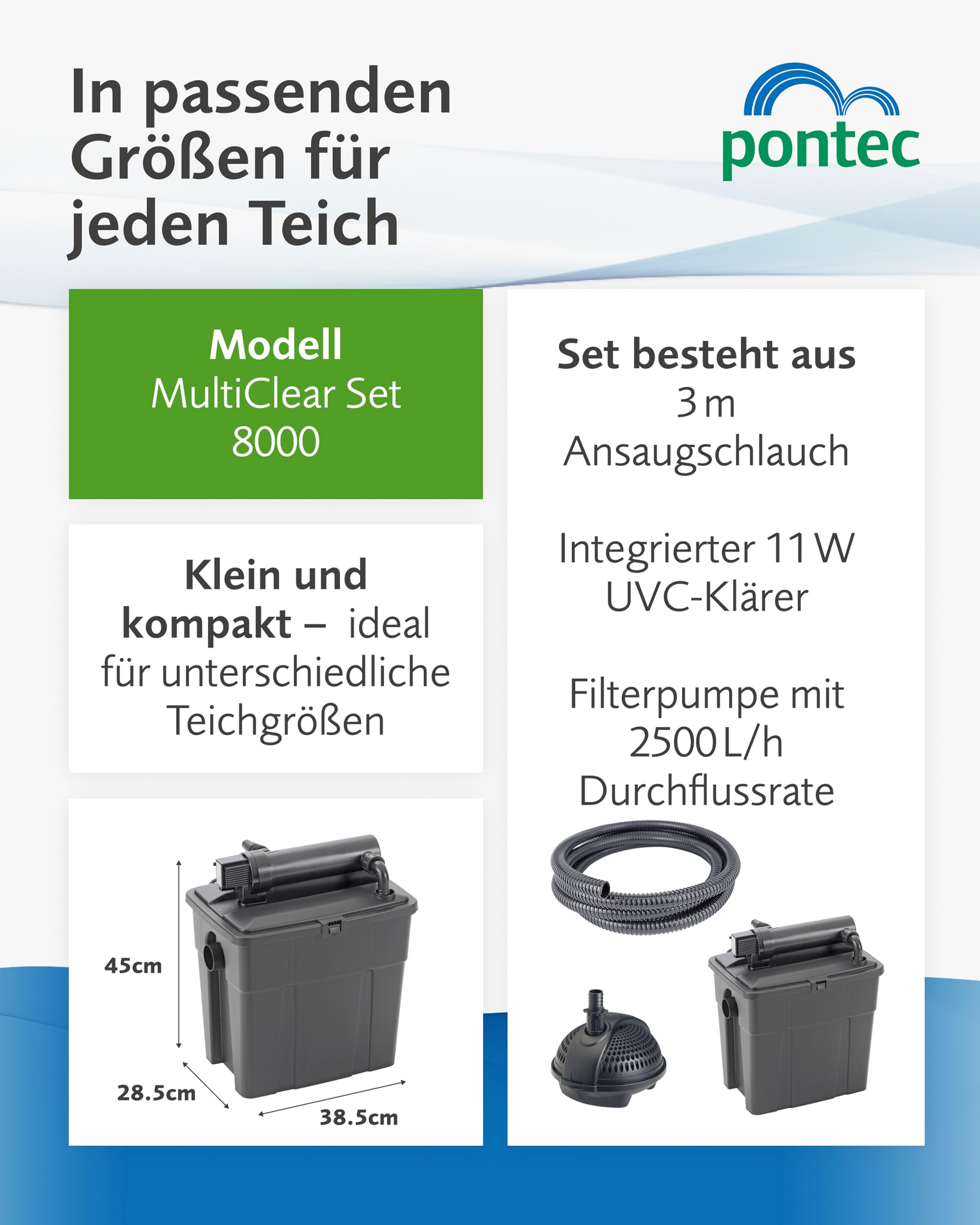 pontec-multiclear-set-8000-durchlauffilterset-mit-filterpumpe-und-uvc image 5