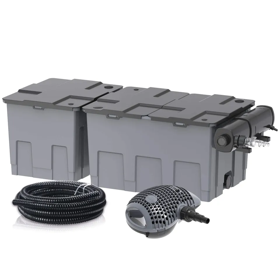 heissner-fpu40000-00-mehrkammer-durchlauffilter-set-40m-10000-l-h-36w-uvc-mit-pu image 1