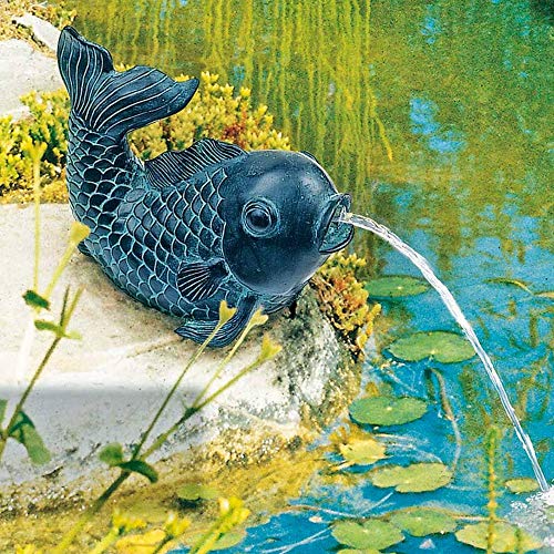 heissner-fisch-wasserspeier-bronze-teichfigur-aus-polyresin-mit-schlauch image 5