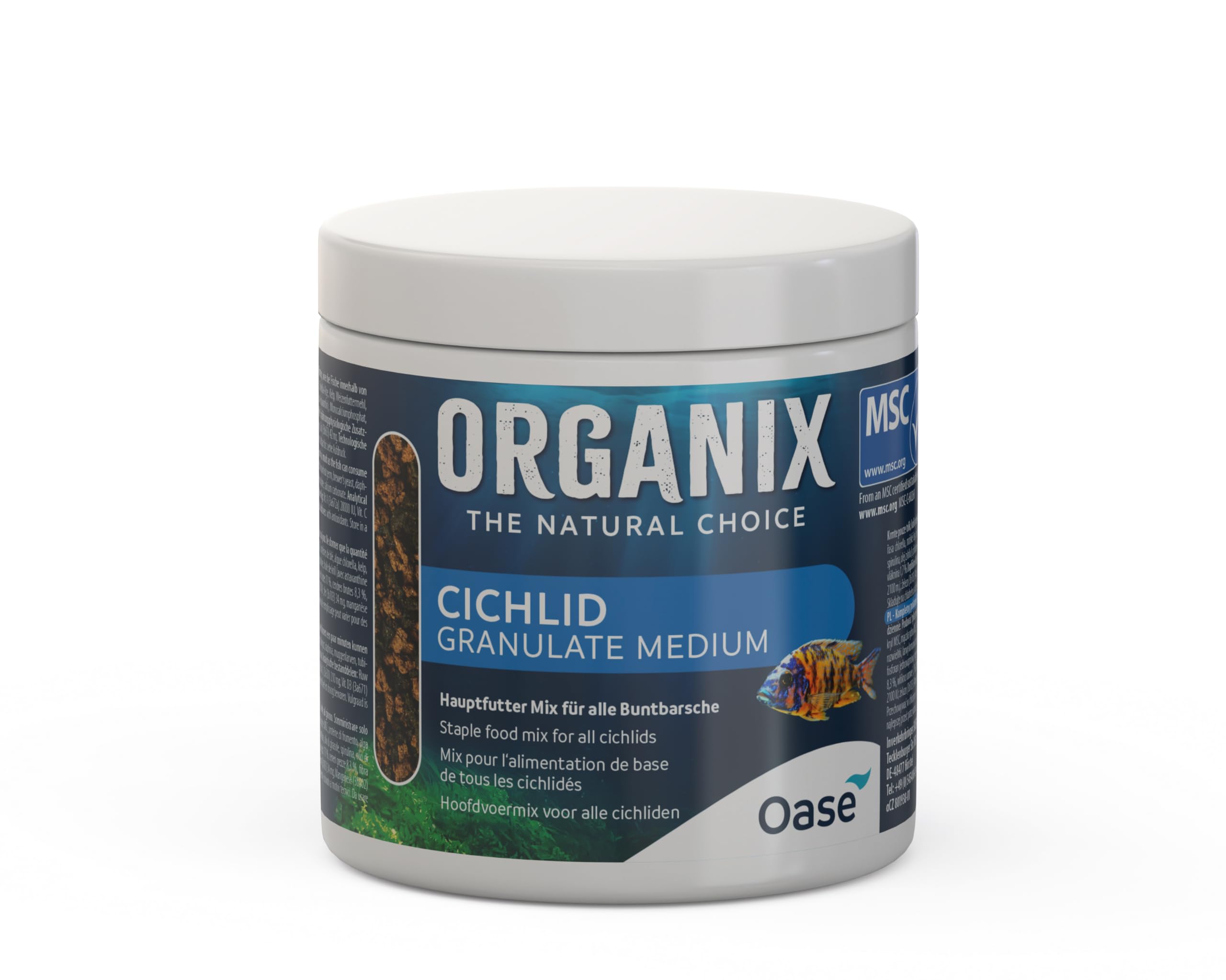 oase-organix-cichlid-granulate-m-250-ml-barschfutter-3-7-mm-f-r-barsche-ab-6-cm image 3