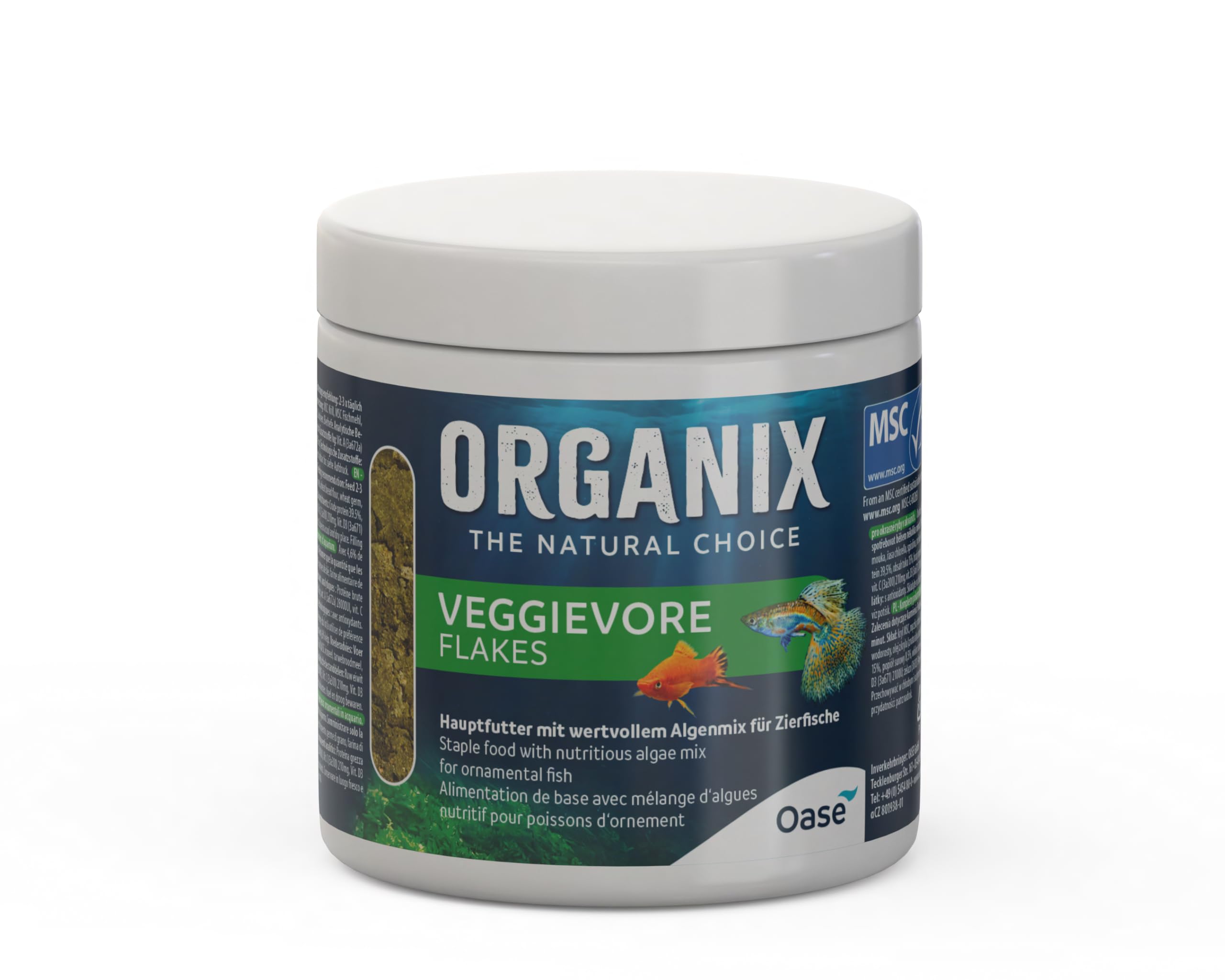 oase-organix-veggievore-flakes-250-ml-flocken-hauptfutter-f-r-pflanzenfressende- image 1